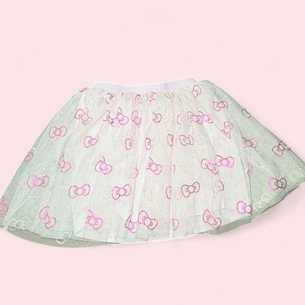 Hello Kitty kids size 8/10 layered tulle skirt kawaii coquette balletcore sanrio